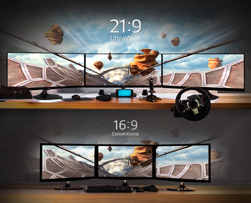 FEEL THE DIFFERENCE? THE 21:9 ULTRAWIDE FIELD OF VIEW.